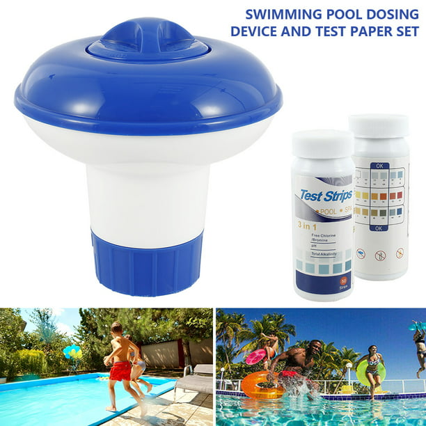 Pool  PH Test Cleaner Cleaning Tablets Floating Chlorine Swim Pool Tub Dispenser 